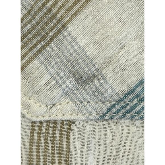 Dylan Ivory Plaid Frayed Hem Pocket Button Long Sleeve Sz S MSRP $120 - Picture 6 of 14